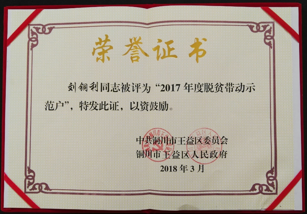 公司劉銅利被評(píng)為2017年度農(nóng)業(yè)農(nóng)村工作先進(jìn)個(gè)人